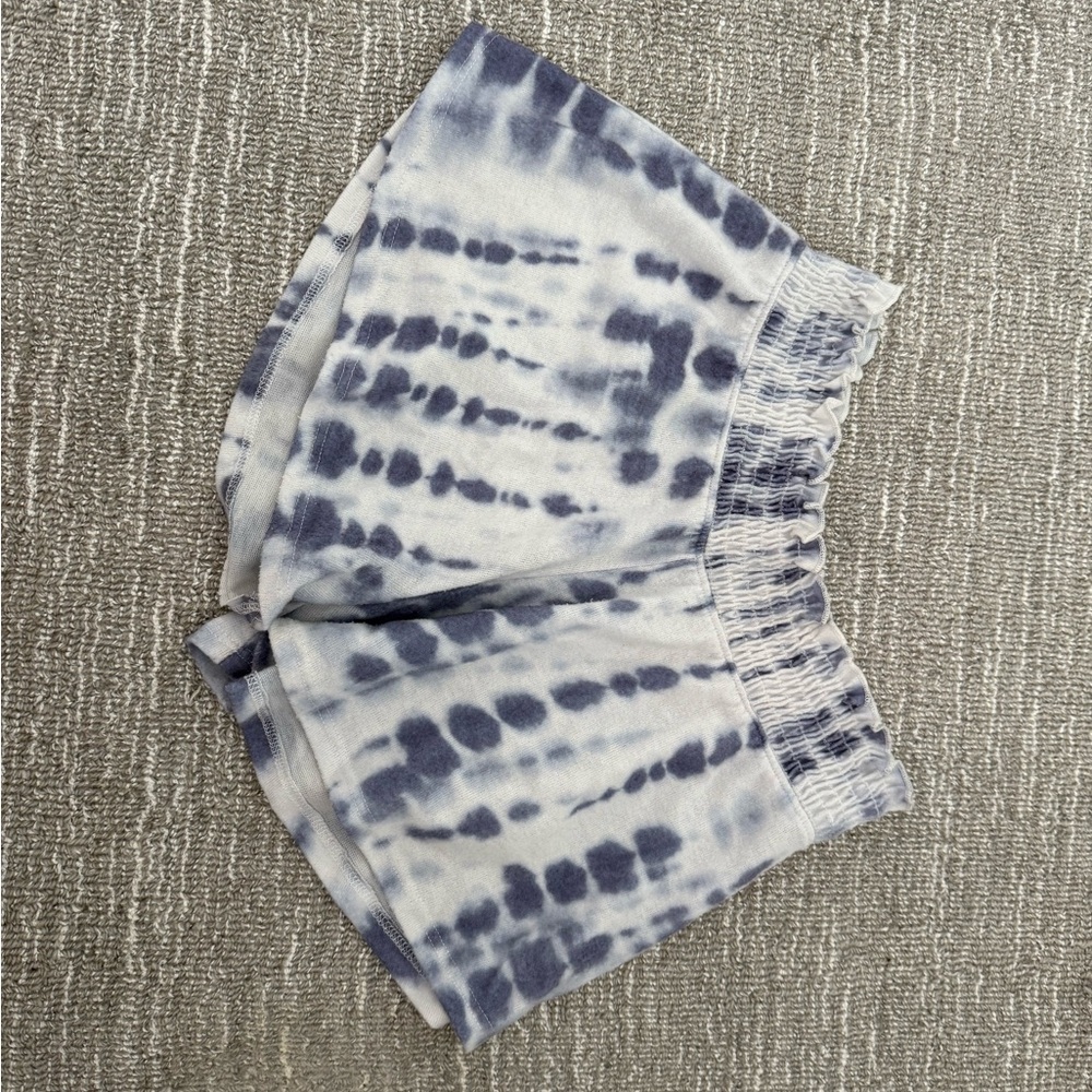 Vintage Havana Blue and White Tie-Dye Shorts